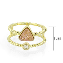 Load image into Gallery viewer, 3W1727 - Flash Gold+E-coating Brass Ring with Druzy in Rose Gold