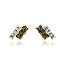 Load image into Gallery viewer, 3W1729E - Flash Gold+E-coating Brass Earring with Druzy in Multi Color