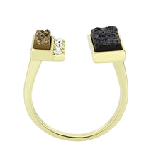 Load image into Gallery viewer, 3W1729 - Flash Gold+E-coating Brass Ring with Druzy in MultiColor