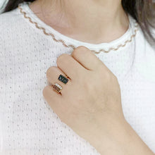 Load image into Gallery viewer, 3W1729 - Flash Gold+E-coating Brass Ring with Druzy in MultiColor