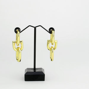 3W1736G - Flash Gold Brass Earring with NoStone in No Stone