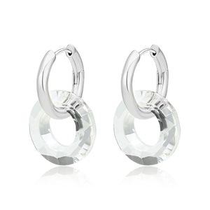 3W1754 - Imitation Rhodium Brass Earring with Synthetic in Clear