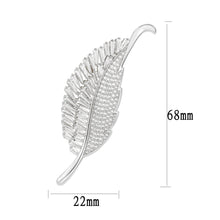 Load image into Gallery viewer, 3W1765 - Imitation Rhodium Brass Brooches with AAA Grade CZ in Clear