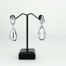 Load image into Gallery viewer, 3W1767 - Imitation Rhodium Brass Earring with Top Grade Crystal in Clear