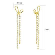 Load image into Gallery viewer, 3W1768G - Flash Gold Brass Earring with Top Grade Crystal in Clear