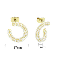 Load image into Gallery viewer, 3W1780 - Flash Gold Brass Earring with Synthetic in White