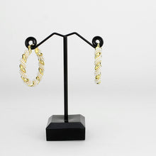 Load image into Gallery viewer, 3W1790 - Flash Gold Brass Earring with Synthetic in White