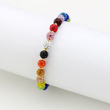 Load image into Gallery viewer, 3W1796 - Gold Brass Bracelet with Top Grade Crystal in MultiColor