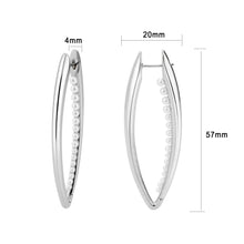 Load image into Gallery viewer, 3W1734 - Imitation Rhodium Brass Earring with Synthetic in White