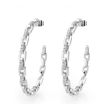 Load image into Gallery viewer, 3W1735 - Imitation Rhodium Brass Earring with AAA Grade CZ in Clear