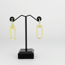 Load image into Gallery viewer, 3W1763G - Flash Gold Brass Earring with AAA Grade CZ in Clear