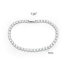 Load image into Gallery viewer, TK3947 - High polished (no plating) Stainless Steel Bracelet with AAA Grade CZ in Clear