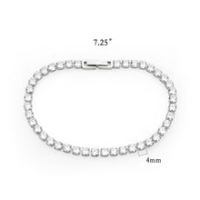 Load image into Gallery viewer, TK3947 - High polished (no plating) Stainless Steel Bracelet with AAA Grade CZ in Clear
