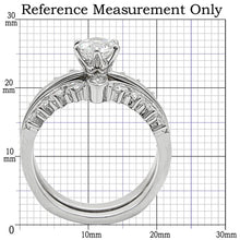 Load image into Gallery viewer, 1W010 - Rhodium Brass Ring with AAA Grade CZ  in Clear