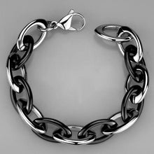 Load image into Gallery viewer, 3W1009 - High polished (no plating) Stainless Steel Bracelet with Ceramic  in Jet