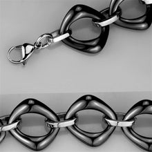Load image into Gallery viewer, 3W1013 - High polished (no plating) Stainless Steel Bracelet with Ceramic  in Jet