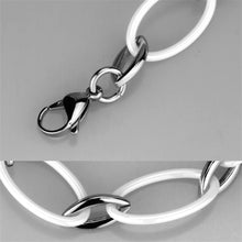 Load image into Gallery viewer, 3W1014 - High polished (no plating) Stainless Steel Bracelet with Ceramic  in White