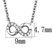 Load image into Gallery viewer, 3W1022 - Rhodium Brass Chain Pendant with AAA Grade CZ  in Clear