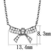 Load image into Gallery viewer, 3W1028 - Rhodium Brass Chain Pendant with AAA Grade CZ  in Clear