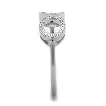 Load image into Gallery viewer, 3W1068 - Rhodium Brass Ring with AAA Grade CZ  in Clear