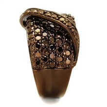 Load image into Gallery viewer, 3W1098 - IP Coffee light Brass Ring with AAA Grade CZ  in Light Coffee