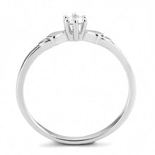 Load image into Gallery viewer, 3W110 - Rhodium Brass Ring with AAA Grade CZ  in Clear