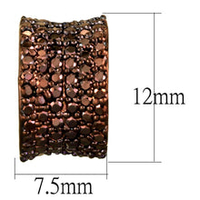Load image into Gallery viewer, 3W1119 - IP Coffee light Brass Earrings with AAA Grade CZ  in Light Coffee