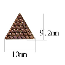 Load image into Gallery viewer, 3W1122 - IP Coffee light Brass Earrings with AAA Grade CZ  in Light Coffee