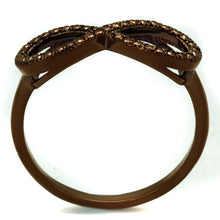 Load image into Gallery viewer, 3W1129 - IP Coffee light Brass Ring with AAA Grade CZ  in Light Coffee