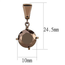 Load image into Gallery viewer, 3W1133 - IP Coffee light Brass Earrings with AAA Grade CZ  in Light Coffee