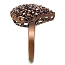 Load image into Gallery viewer, 3W1149 - IP Coffee light Brass Ring with AAA Grade CZ  in Light Coffee