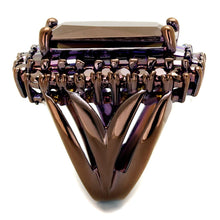 Load image into Gallery viewer, 3W1152 - IP Coffee light Brass Ring with AAA Grade CZ  in Light Coffee