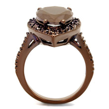 Load image into Gallery viewer, 3W1153 - IP Coffee light Brass Ring with AAA Grade CZ  in Light Coffee