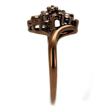 Load image into Gallery viewer, 3W1154 - IP Coffee light Brass Ring with AAA Grade CZ  in Light Coffee