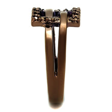 Load image into Gallery viewer, 3W1156 - IP Coffee light Brass Ring with AAA Grade CZ  in Light Coffee