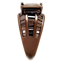 Load image into Gallery viewer, 3W1159 - IP Coffee light Brass Ring with AAA Grade CZ  in Light Coffee