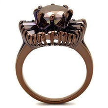 Load image into Gallery viewer, 3W1167 - IP Coffee light Brass Ring with AAA Grade CZ  in Light Coffee