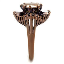 Load image into Gallery viewer, 3W1167 - IP Coffee light Brass Ring with AAA Grade CZ  in Light Coffee