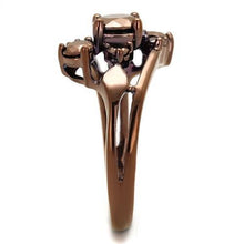 Load image into Gallery viewer, 3W1168 - IP Coffee light Brass Ring with AAA Grade CZ  in Light Coffee
