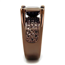 Load image into Gallery viewer, 3W1169 - IP Coffee light Brass Ring with AAA Grade CZ  in Light Coffee