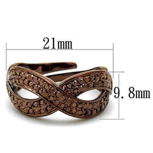 Load image into Gallery viewer, 3W1179 - IP Coffee light Brass Ring with AAA Grade CZ  in Light Coffee