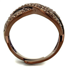 Load image into Gallery viewer, 3W1179 - IP Coffee light Brass Ring with AAA Grade CZ  in Light Coffee