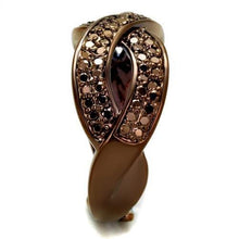 Load image into Gallery viewer, 3W1179 - IP Coffee light Brass Ring with AAA Grade CZ  in Light Coffee
