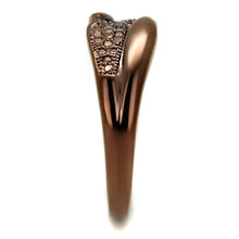 Load image into Gallery viewer, 3W1180 - IP Coffee light Brass Ring with AAA Grade CZ  in Light Coffee