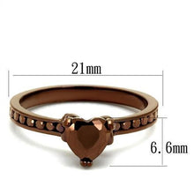 Load image into Gallery viewer, 3W1191 - IP Coffee light Brass Ring with AAA Grade CZ  in Light Coffee