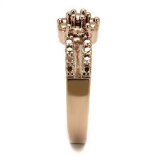 Load image into Gallery viewer, 3W1192 - IP Rose Gold(Ion Plating) Brass Ring with AAA Grade CZ  in Metallic Light Gold