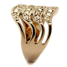 Load image into Gallery viewer, 3W1196 - IP Rose Gold(Ion Plating) Brass Ring with AAA Grade CZ  in Metallic Light Gold