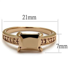 Load image into Gallery viewer, 3W1197 - IP Rose Gold(Ion Plating) Brass Ring with AAA Grade CZ  in Metallic Light Gold