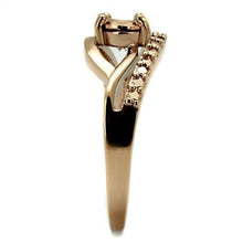 Load image into Gallery viewer, 3W1198 - IP Rose Gold(Ion Plating) Brass Ring with AAA Grade CZ  in Metallic Light Gold