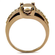 Load image into Gallery viewer, 3W1199 - IP Rose Gold(Ion Plating) Brass Ring with AAA Grade CZ  in Metallic Light Gold